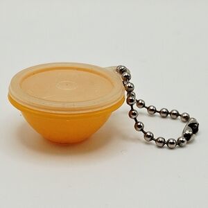 VINTAGE Tupperware Mini Wonderlier Bowl Maize Yellow Key Chain Keychain